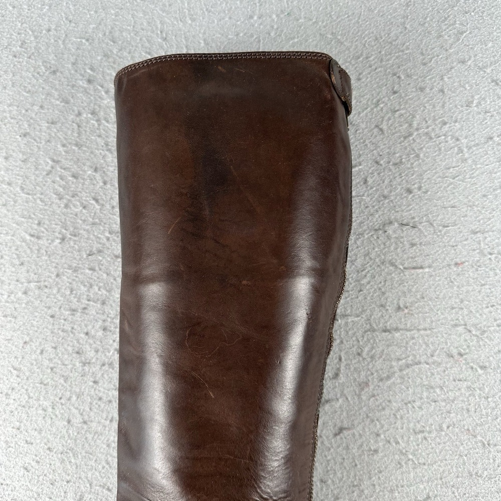 Frye Melissa Button Back Zip Leather Riding Boots Brown Sz. 8 B Womens - Picture 7 of 16